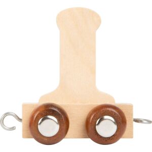 Betűvonat fából - I, natúr 120587469 - Tolható, húzható játék