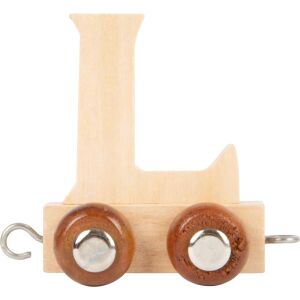 Betűvonat fából - L, natúr. Fa vonat L betű Small Foot márkától. - Tolható, húzható játék