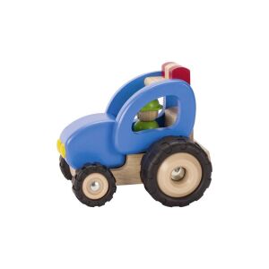 Goki 55928 kék fa traktor játék - Goki