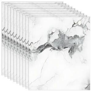 S DEPOT® 20 darabos tapéta szett, 2 mm vastagságú, 60x60 cm méretű, fehér és szürke márványhatású minta.