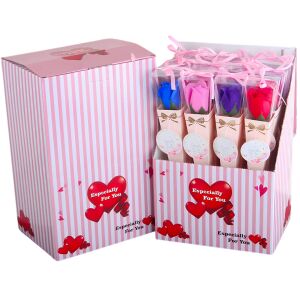 12 db S DEPOT® műrózsa készlet, kiváló minőségű műanyagból, ajándékokhoz, különleges gesztusokhoz vagy elrendezésekhez