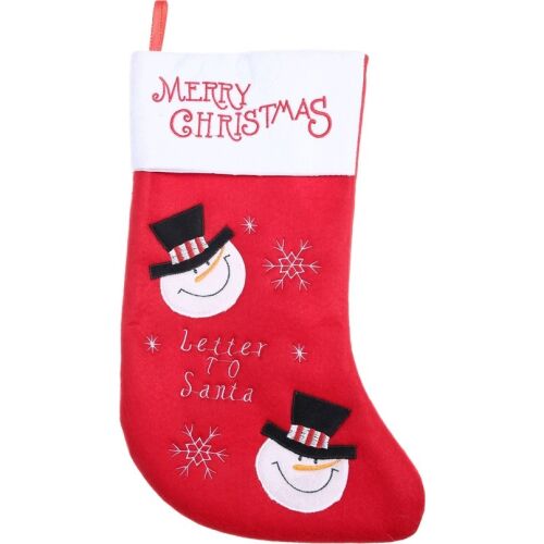 Flippy Ajándékzokni, piros, hóemberrel, 20 x 40 cm méret, textil, beltéri 120480779