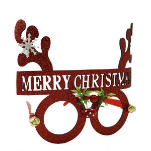 Flippy Karácsonyi Ünnepi Szemüveg, kerek, pirosak, műanyag és poliészter