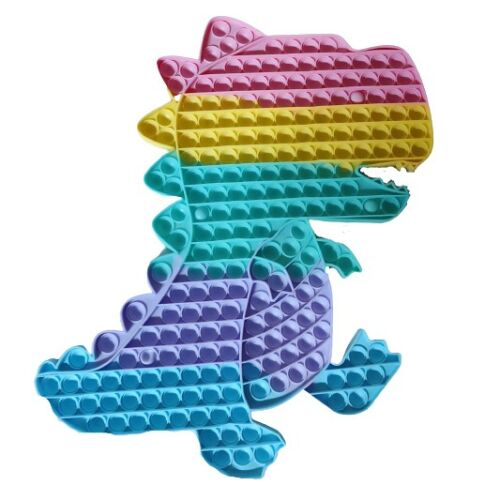 Anti-stressz szilikon játék, Flippy, Pop It Now, Dinoszaurusz, Többszínű, 45x32 cm, Model 3