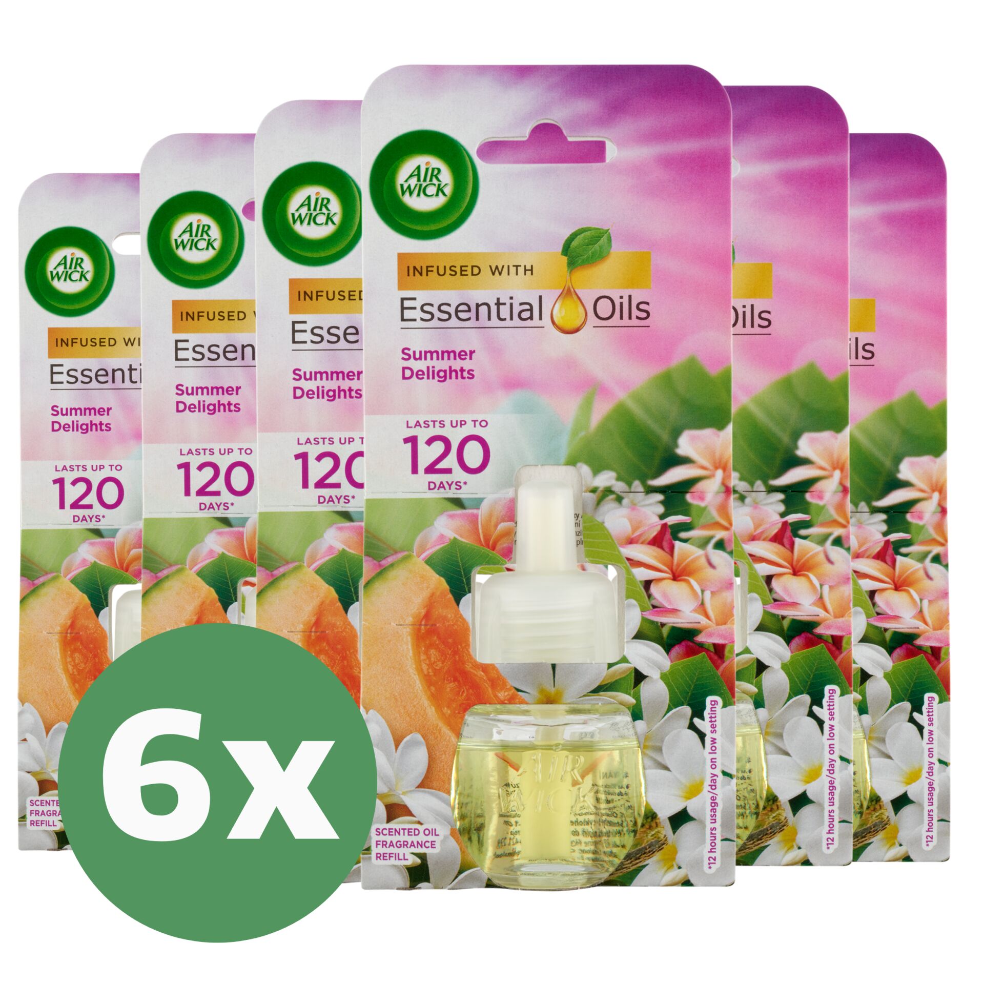 E-shop Air Wick Summer Mood Náplň do elektrického osviežovača vzduchu 6x19ml