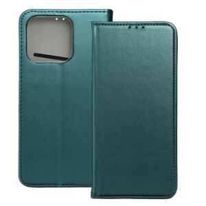 Honor 200 Smart 5G könyvtok, fliptok, telefon tok, bankkártyatartós, mágneszáras, zöld, Smart Magneto