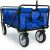 Angled view of All 4 Home blue folding garden cart