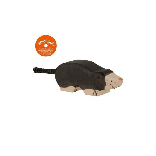 HOLZTIGER Vakond Fa Figura - Kézzel Festett - 7,5cm