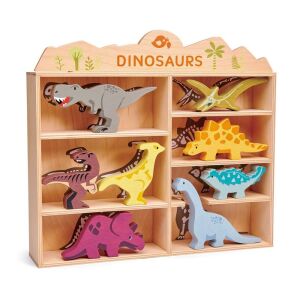 Tender Leaf Toys - Dinoszaurusz készlet - polccal