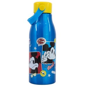 Алуминиева бутилка за вода Disney Mickey Fun-Tastic Flexi, 760 ml, синя с дизайн на Мики Маус - Носител на храна и напитки