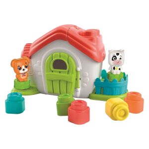 Ügyességi, formafelismerõ ház klt., építõkocka, figura, eva soft, Clemmy, 33x24 cm dob.