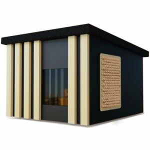 Chill Premium izolat acoperiș plat Cat House #gri închis-maro