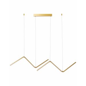 Moderni minimalistički LED luster sa cik-cak dizajnom, zlatna aluminijska legura, podesiva visina. - Lampa i rasvjeta