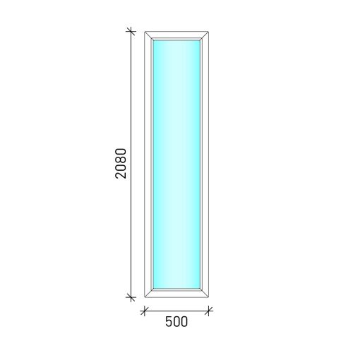 50x210 cm Fix oldalvilágító műanyag ablak rajz - Ablak