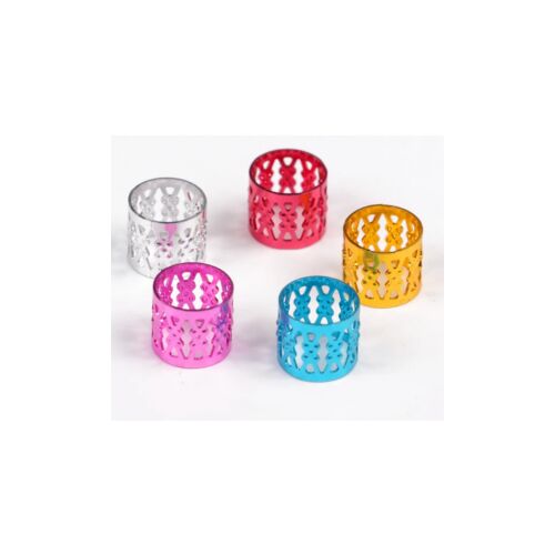 Színes mix-henger alakú hajgyűrű-hajékszer - 100 db