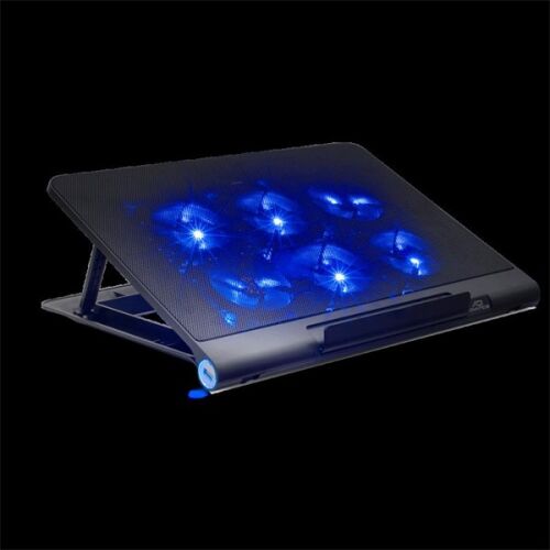 Advance AIRSTREAM PRO laptop cooling pad with blue LED lights, 6 fans, USB powered
