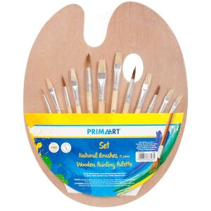 Prima Art Festőpaletta és 12 Ecsetszett 143193448 - Iskolai ecset