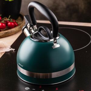 Kinghoff 1.8L zöld sípos vízforraló rozsdamentes acél betétekkel - Kinghoff