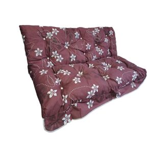 Bordó és fehér virágos hintaágy párna szett, 3 részes, 160 cm - Hintaágy kiegészítő