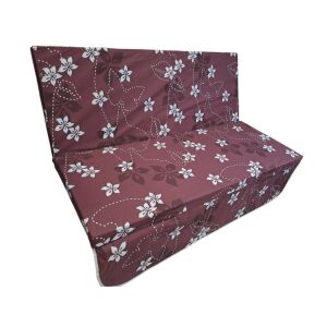 Bordó és fehér virágos hintaágy párna szett, 3 részes, 160 cm - Hintaágy kiegészítő