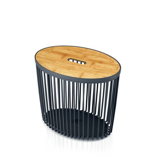 Clubo Multifunkciós Tárolókosár Antracit-Bambusz 44cm 120554819