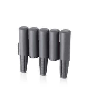 IPAL5 Kerti szegély, szürke, 4 db, műanyag, moduláris, könnyű telepítés - Ágyásszegély