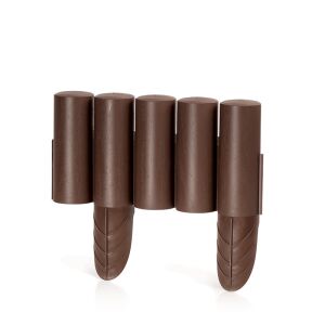 IPALPLUS Bordură de Grădină Palisadă Maron 235 cm Efect Lemn - Borduri gradina