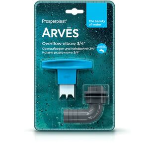 Prosperplast Arves 3/4" Túlfolyó Könyök Esővízgyűjtő Tartályhoz Bazaltszürke