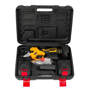 KRISTAL 21V akkumulátoros metszőolló két akkumulátorral, töltővel és hordtáskával - DDT