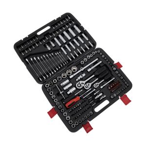 Lider 216 darabos dugókulcs készlet, króm-vanádium, 1/2, 1/4, 3/8, 5/16 hüvelyk - Dugókulcs