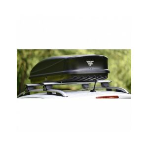 Czarny box dachowy Farad Dory 340L na relingach dachowych samochodu - Pojazd i części