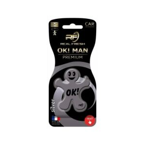 Real Fresh Auto-Lufterfrischer, OK!MAN Premium Polymer Silber