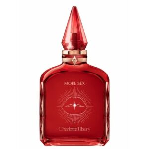 Charlotte Tilbury More Sex Eau de Parfum, 100ml, Unisex-Duft, rote Flasche mit goldenen Akzenten - Parfüm für Frauen