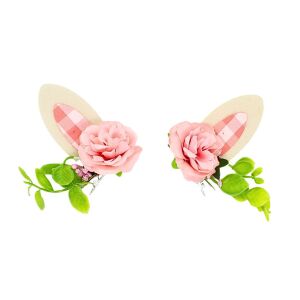 Zestaw 2 klipsów Zooky uszy różowe róże 120571052 - Spinka do włosów, kratka do włosów