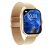 Okosóra, SmartWatch Y13, Bluetooth hívás, fizikai aktivitás és pulzusmérő, kalóriaégetés követése, véroxigénszint-mérés, vérnyomásmérő, alvásfigyelő, lépésszámláló, vízálló 3ATM, Android és iOS kompatibilitás, stílusos megjelenés, fém karkötő + szilikon szíj, arany 120571089