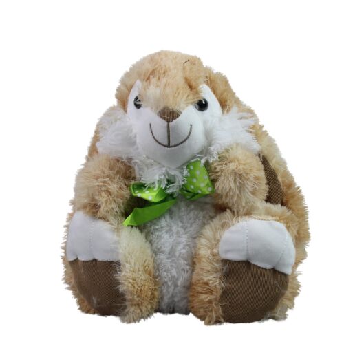 Cuddle Crew barna plüss nyuszi 30 cm zöld masnival - Plüss