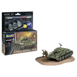 Revell T-34/76 Model 1940 1:76 (63294) zestaw modelarski z akcesoriami 143195058 - Revell Model, makieta