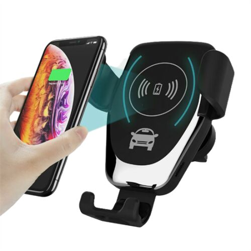 Praktikus 2 az 1-ben autós telefontartó és vezeték nélküli gyors töltőállvány – QI kompatibilis, szellőzőrácsra helyezhető töltő autóba(BBV) 120580202