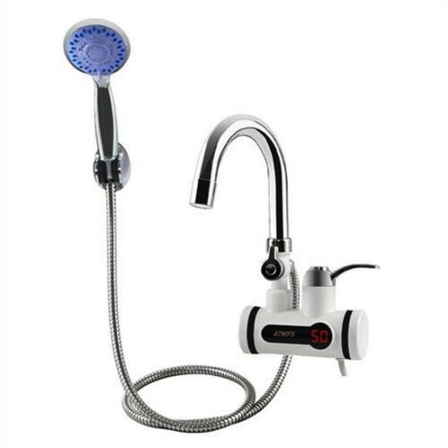 LED kijelzős vízmelegítő csaptelep – fali  csatlakozású, tusrózsával 120580226