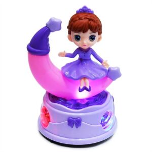 Musikalische, rotierende, beleuchtete Märchenprinzessin – eine Schönheit, die auf einem Mond sitzt 120580300 - Nachtlicht, Projektoren