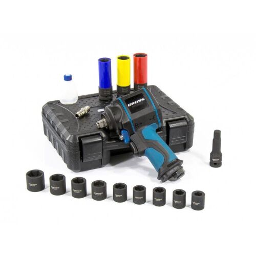 GROSS levegős kulcs szett 610 Nm, kompakt, kis helyekre, kofferben, fejekkel 137255519