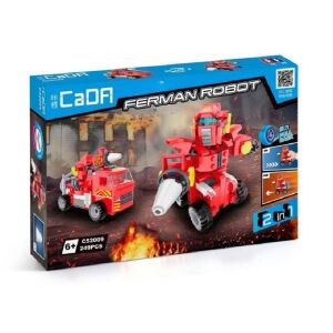 CaDA Ferman 2 az 1-ben Robot és Tűzoltóautó építőjáték csomagolása - CaDA