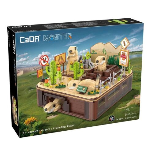 CaDA C71008W Prairie Dogs Kinetic set de blocuri de construcție ambalaj, jucărie de construcție compatibilă tehnic
