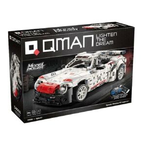 QMAN 54008 Speedy Shadow biele športové auto stavebnica krabica - QMAN