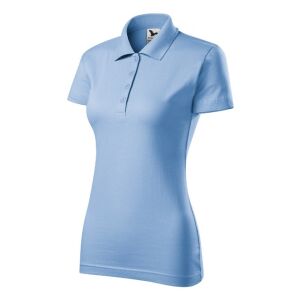 Tricou polo pentru dama Single J., albastru deschis, marime 2XL 120617901 - Работническа тениска