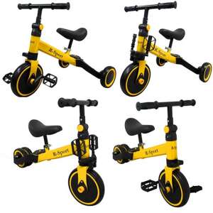 Multifunkcionális sárga gyermek tricikli, futóbicikli 4in1 40936861 Triciklik - Egyszemélyes tricikli
