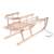 Wooden sled with backrest, 90cm long, 100kg weight capacity, with a pull rope