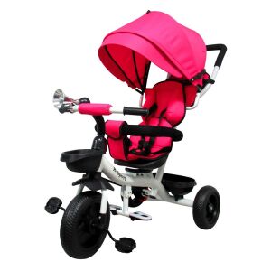 R-Sport rózsaszín tricikli napellenzővel és szülői fogantyúval - R-Sport