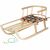 Premium beech wood sled with backrest and pull rope