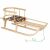 Premium beech wood sled with backrest and pull rope